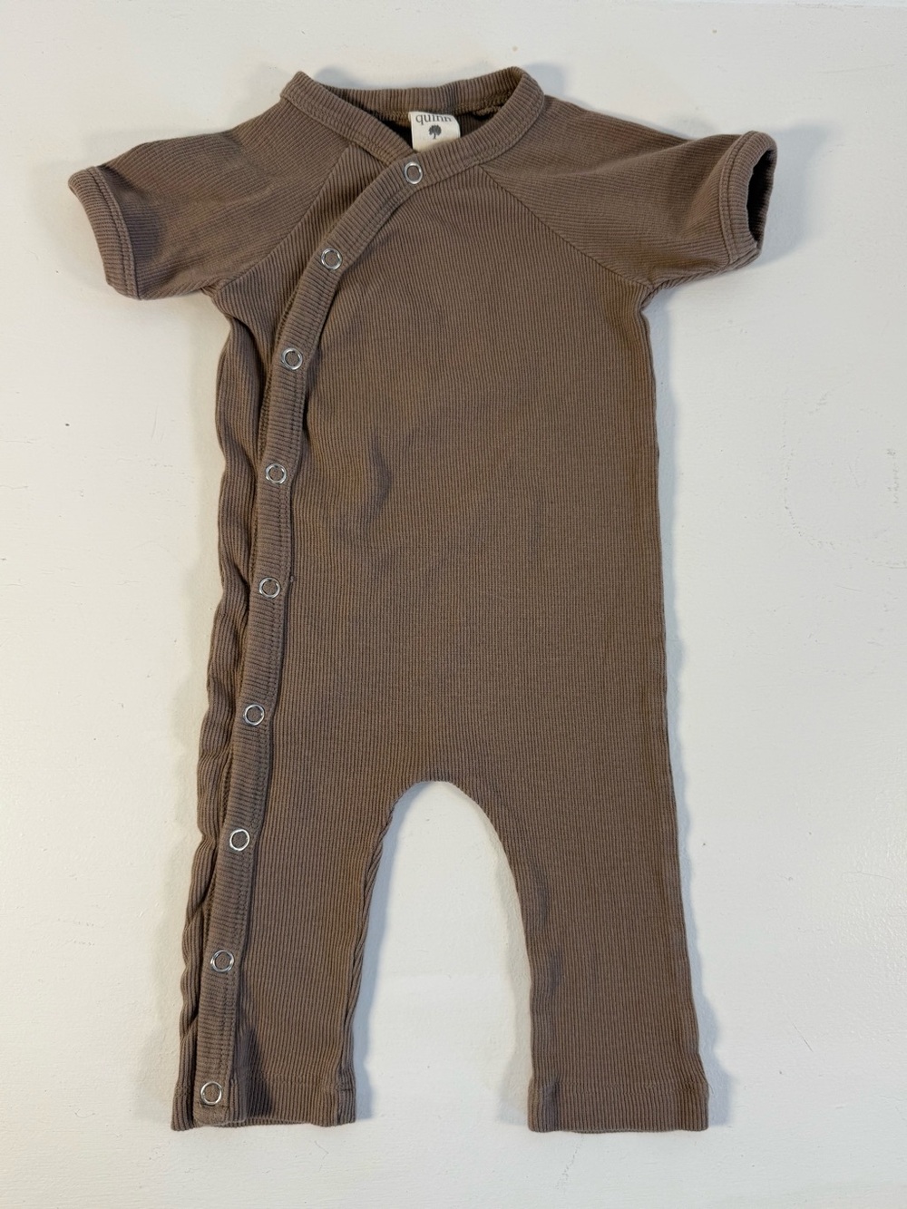 kate quinn Brown Ribbed Snap-Front One-Piece